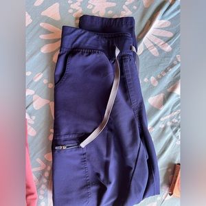 XS Petite FIGS Yola Navy Bottoms